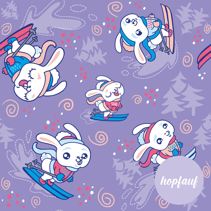 Illustration Hintergrund Ski Hasen